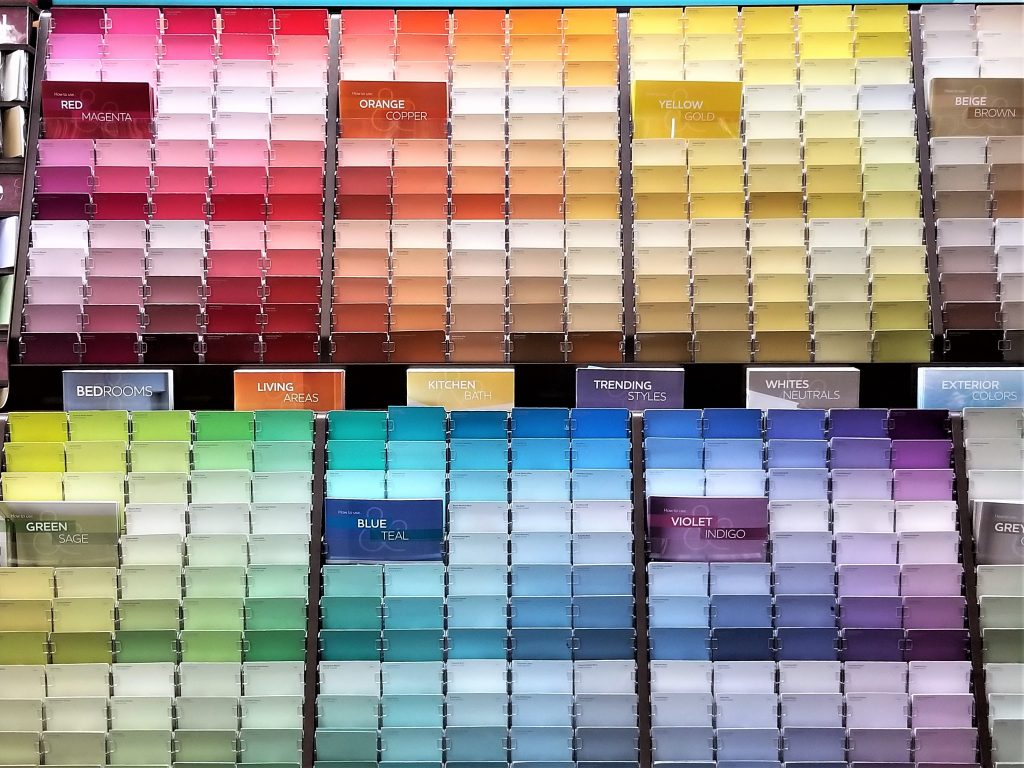 Color options on a display