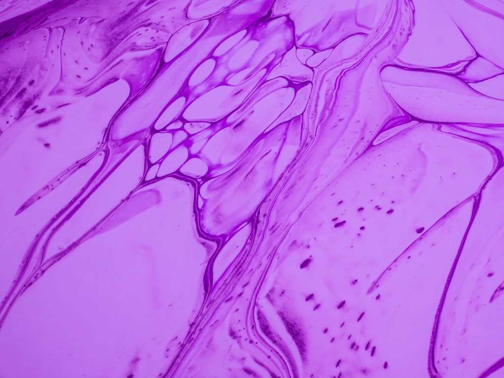 Purple liquid symbolizing purple towel color