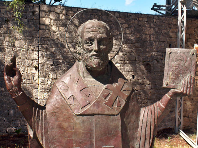 A statue of St. Nicholas