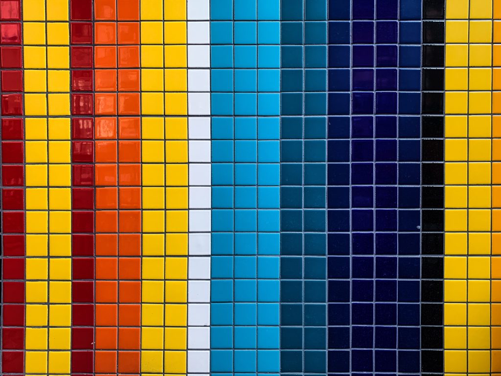 Colorful small tiles
